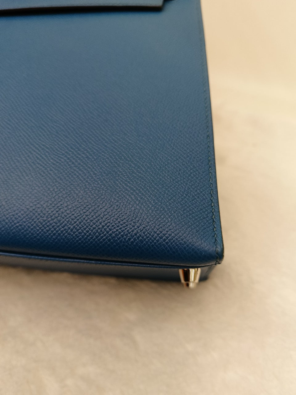 Kelly32 Epsom Sellier Bleu Izmir PHW #R square