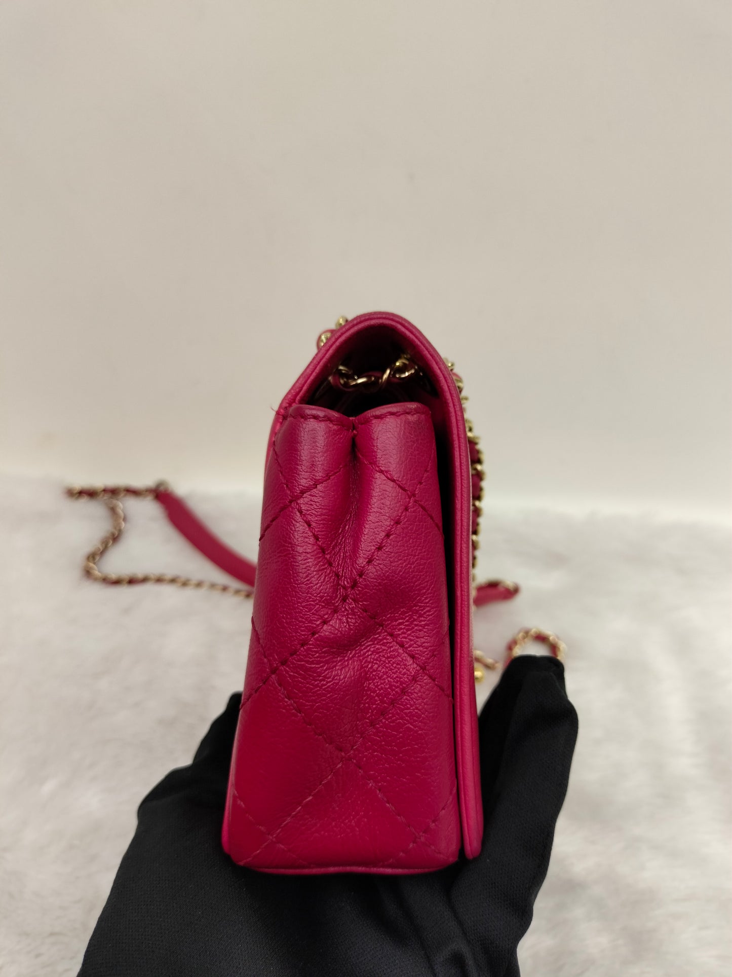 Chanel Mademoiselle Flap Calfskin Dark Pink/Pink GHW #23