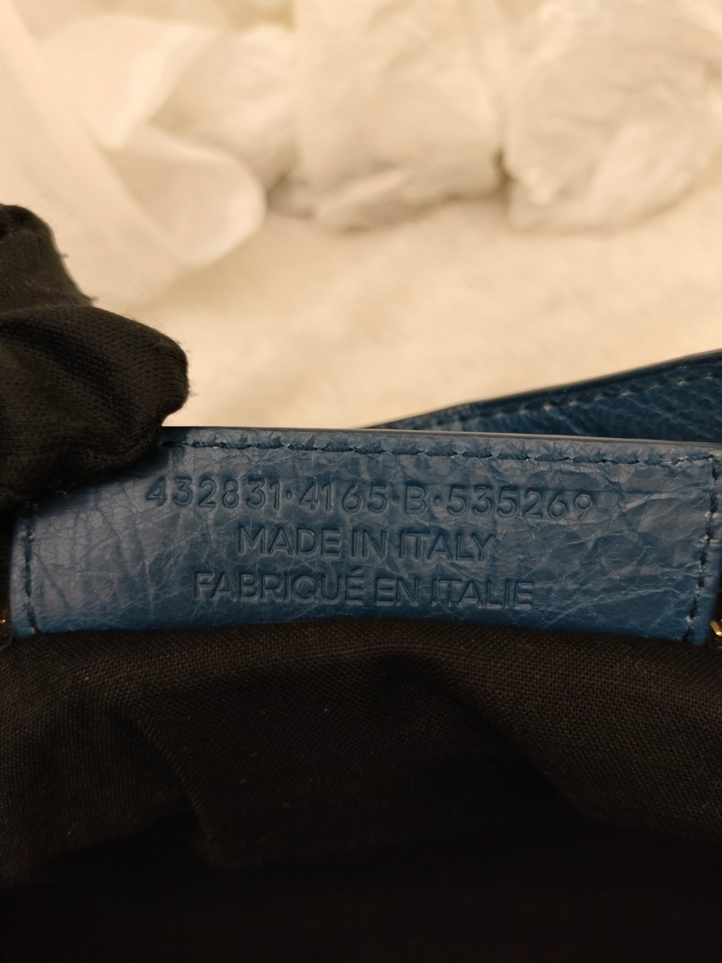 Balenciaga Small City Edge Blue GHW 2017