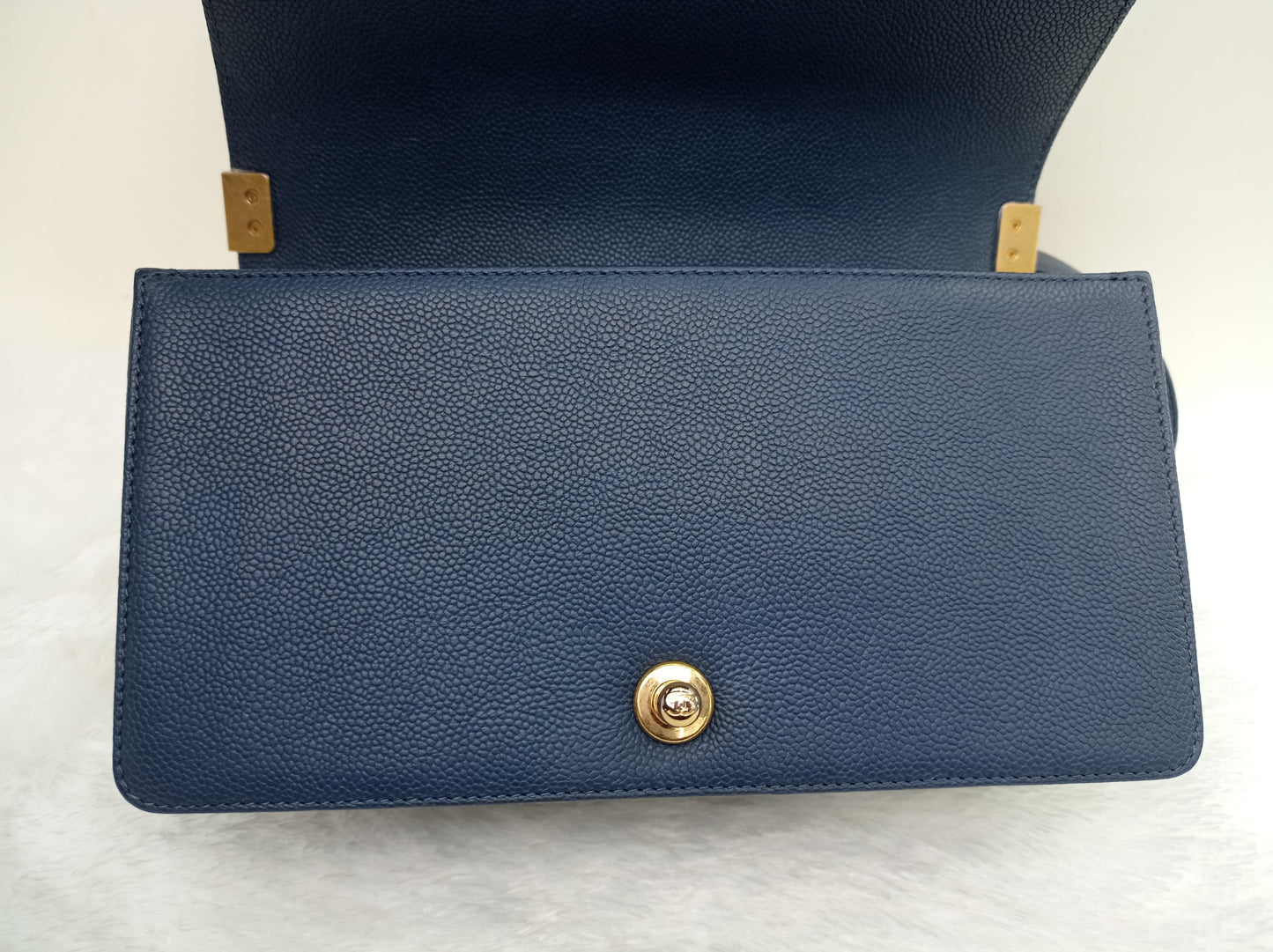 Chanel Boy 25 Caviar Blue GHW #23