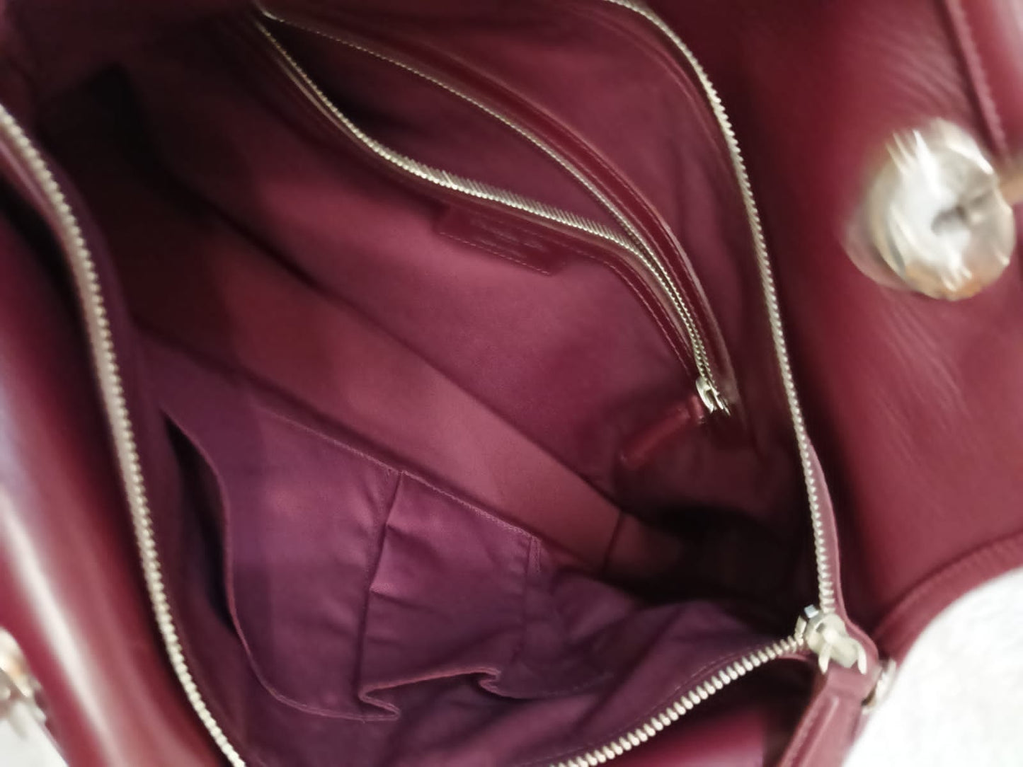Dior Granville Cannage Lambskin Maroon SHW 2011