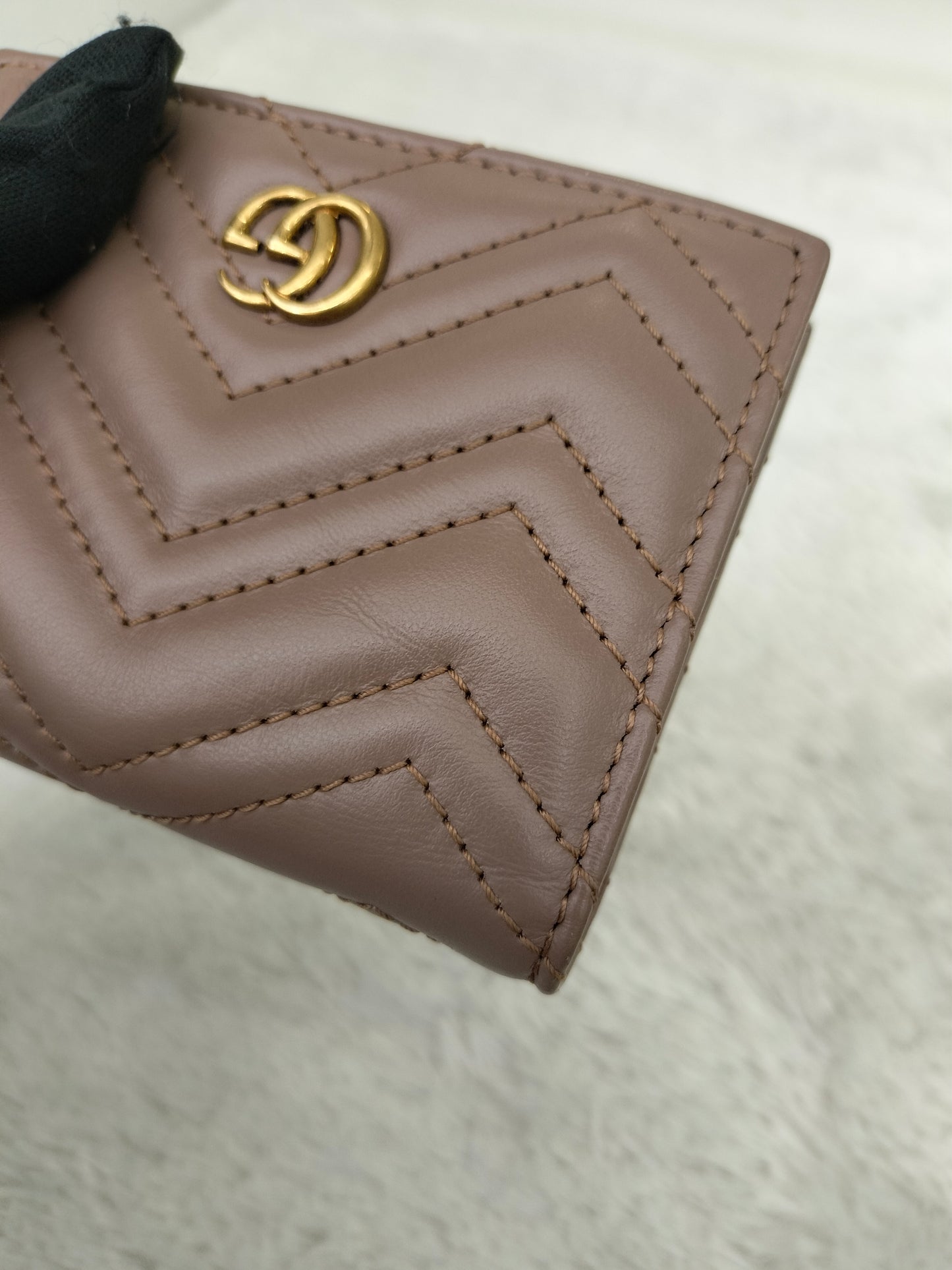 Gucci Card Case Wallet Marmont Dusty Pink GHW