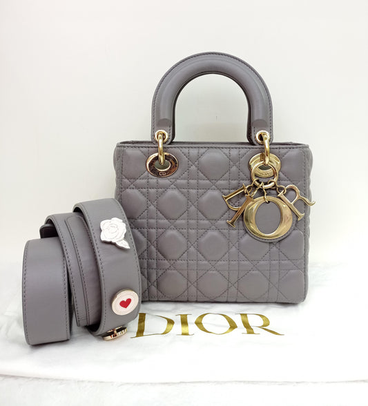 Lady Dior Small Lamb Grey GHW 2018