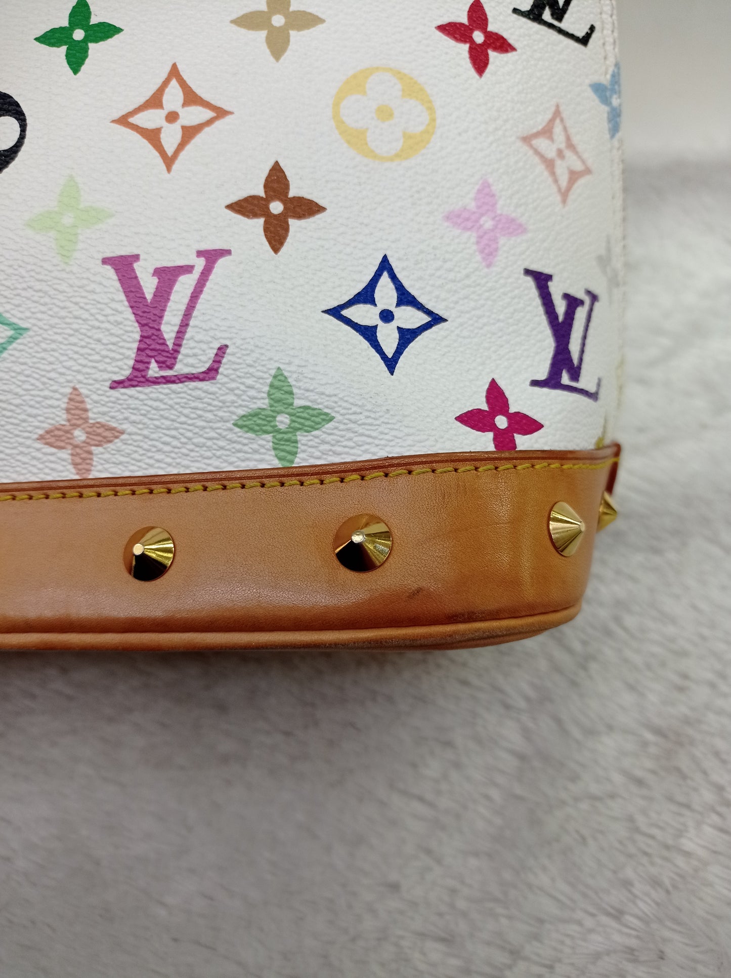 LV Alma PM Multicolour White