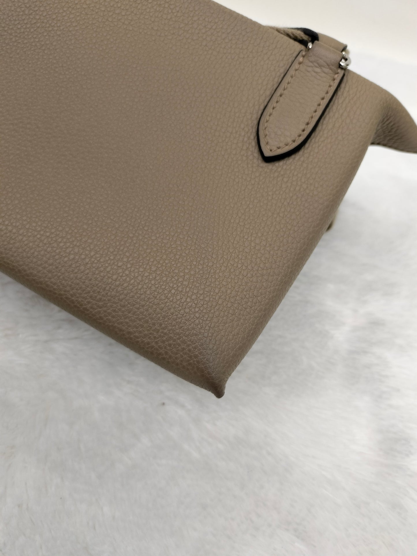 Hermes Videpoches Togo Sangle Wool Beige Marfa PHW #B