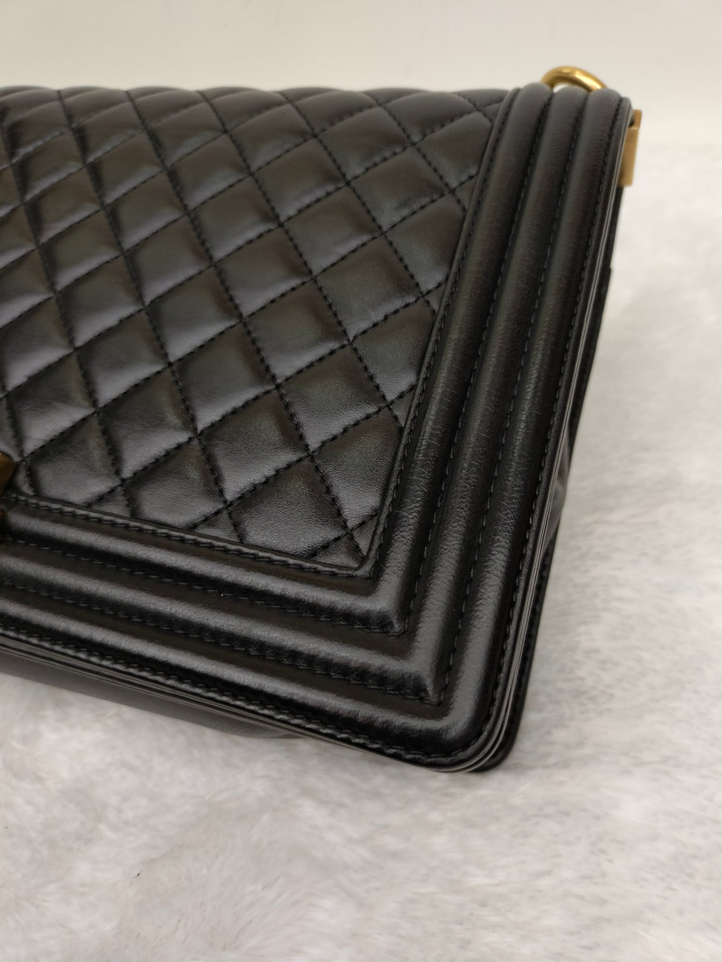 Chanel Boy 28 Calfskin Black RGHW #19