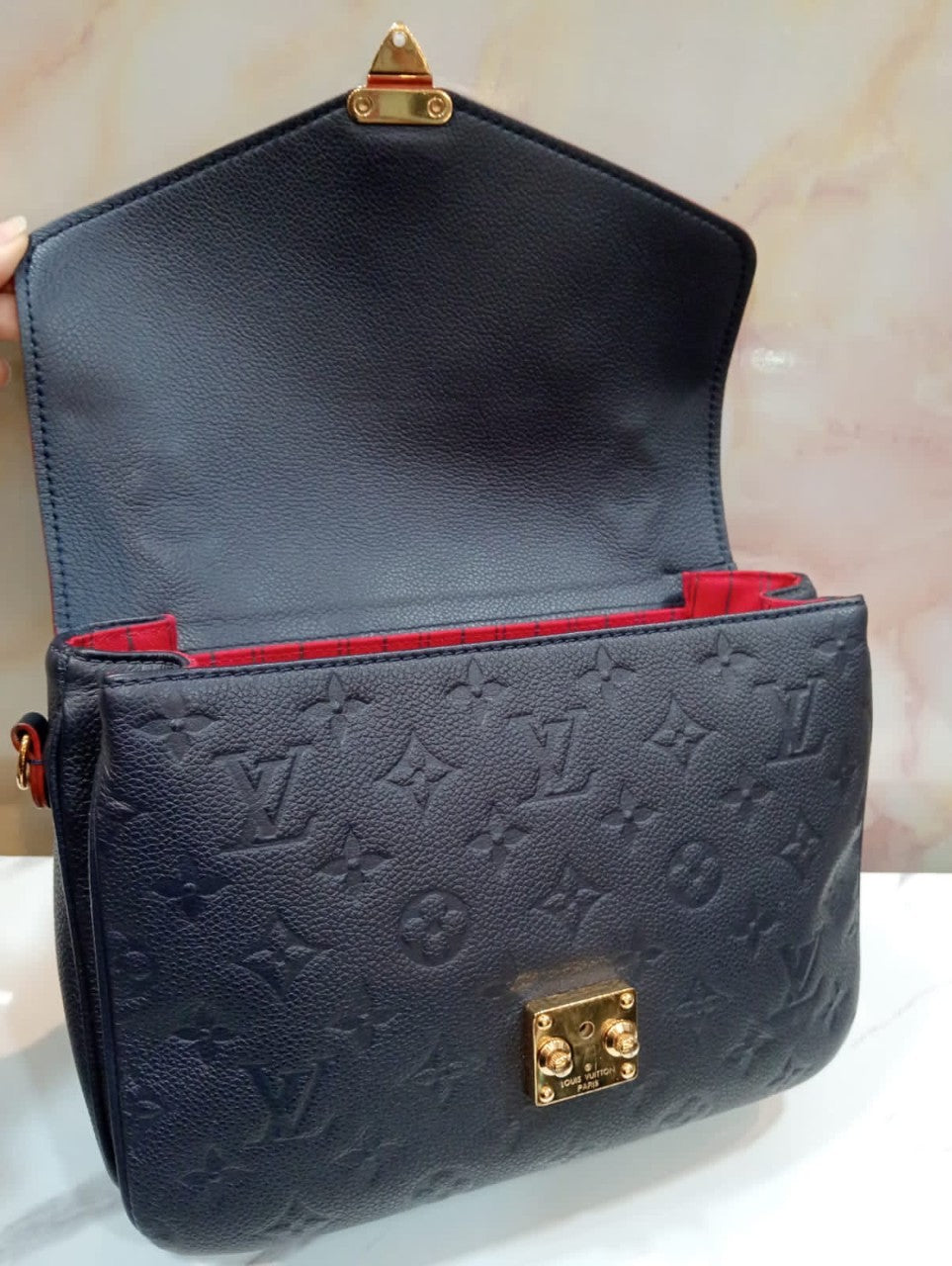 LV Metis MM Monogram Empreinte Marine Rouge 2017