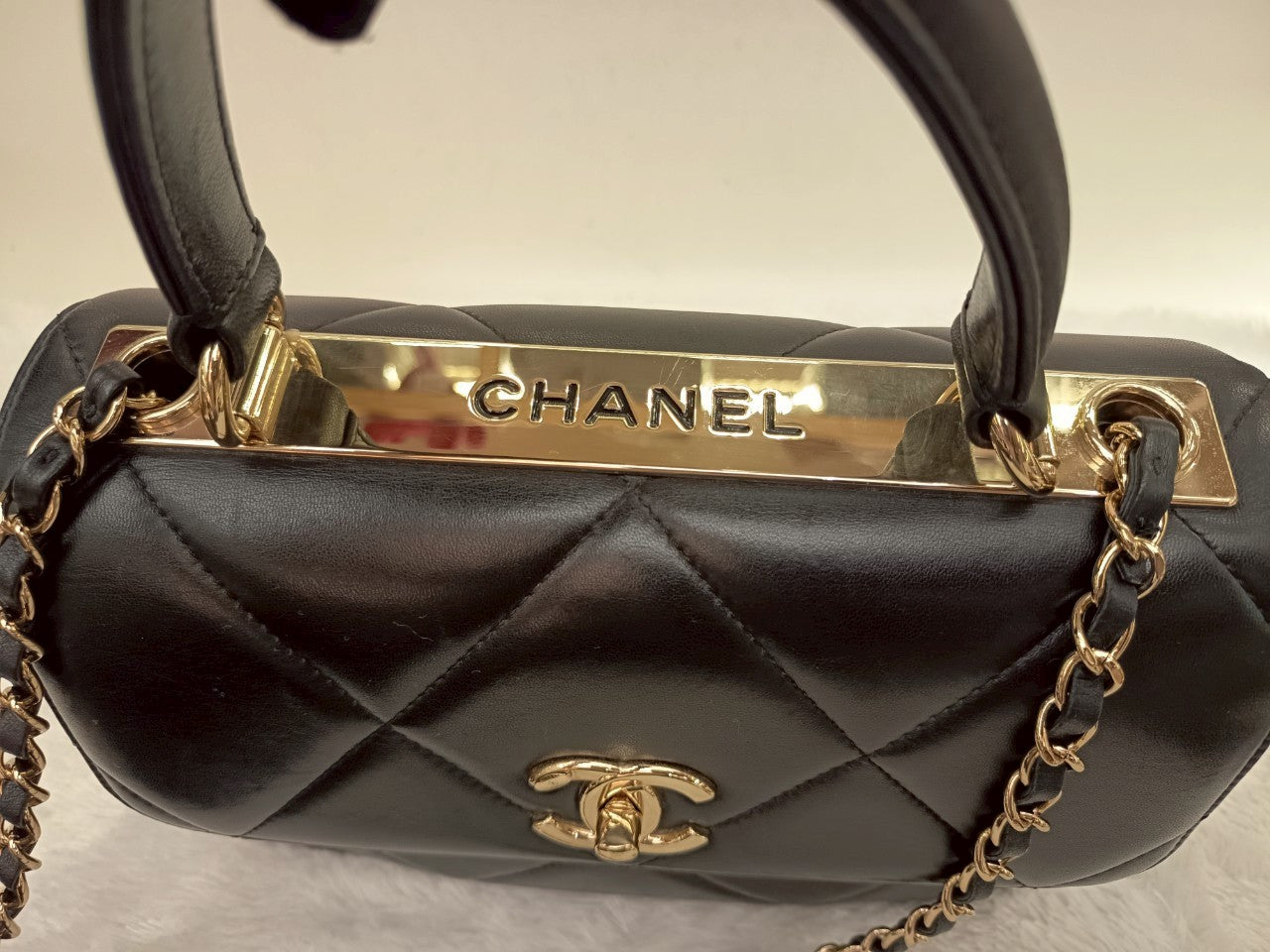 Chanel CC Trendy Small Lamb Black LGHW #28