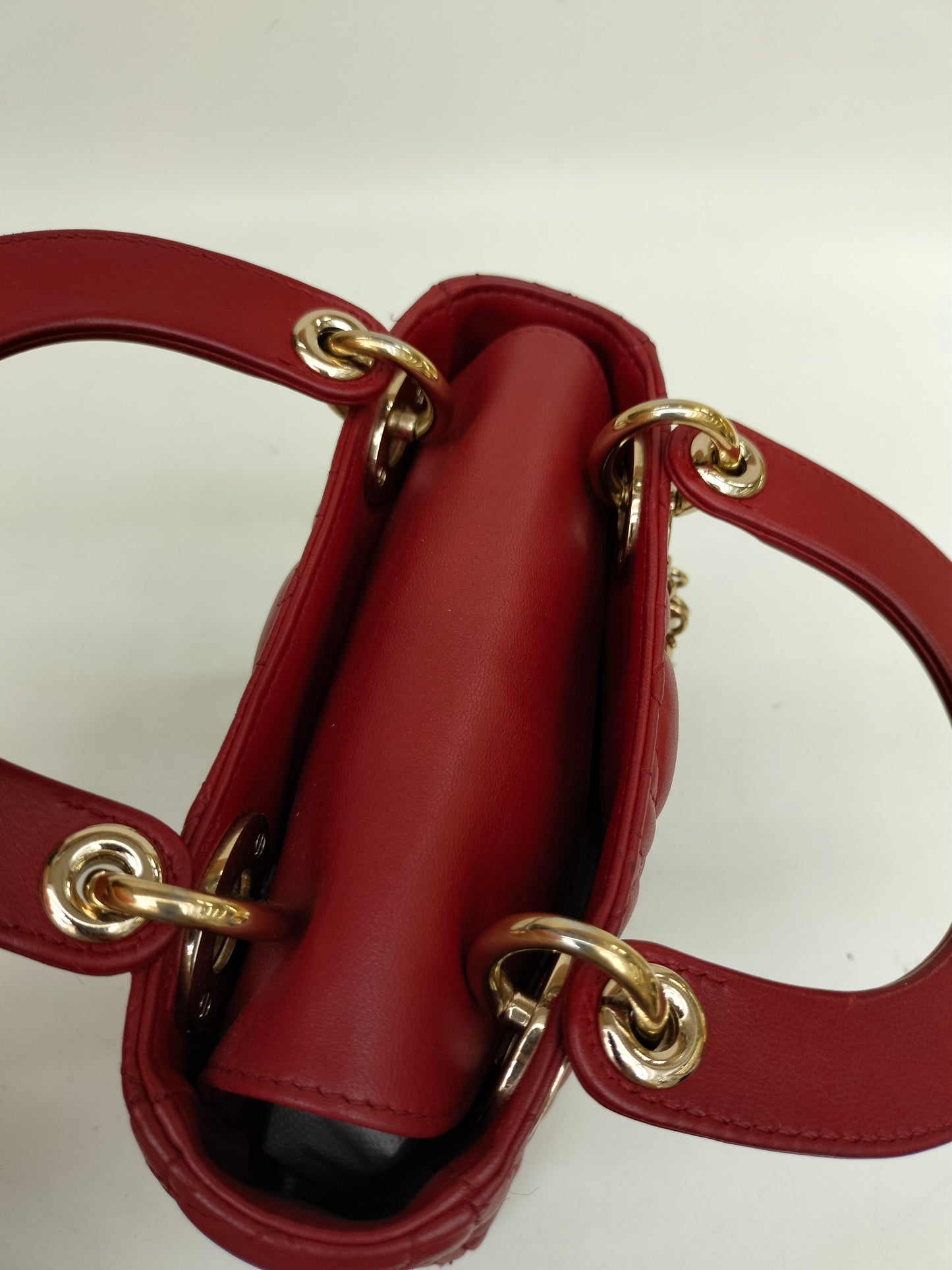 Lady Dior Mini Lamb Red GHW 2017