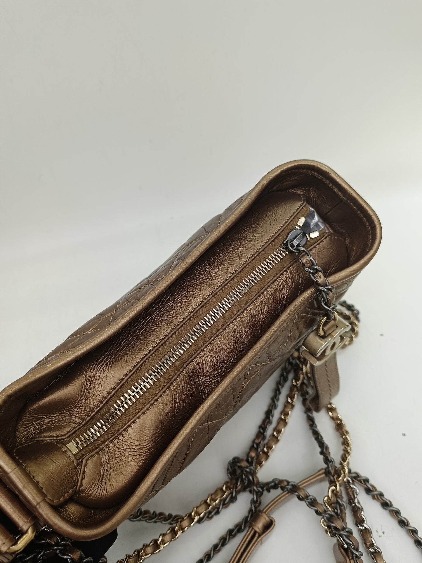Chanel Gabrielle Small Calfskin Bronze #23