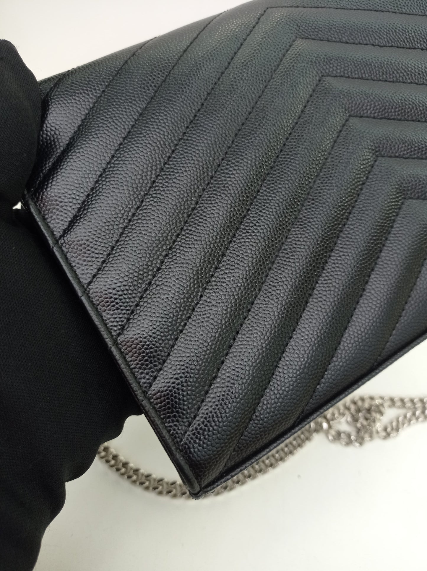 YsL WOC Chevron Grained Black SHW 2016