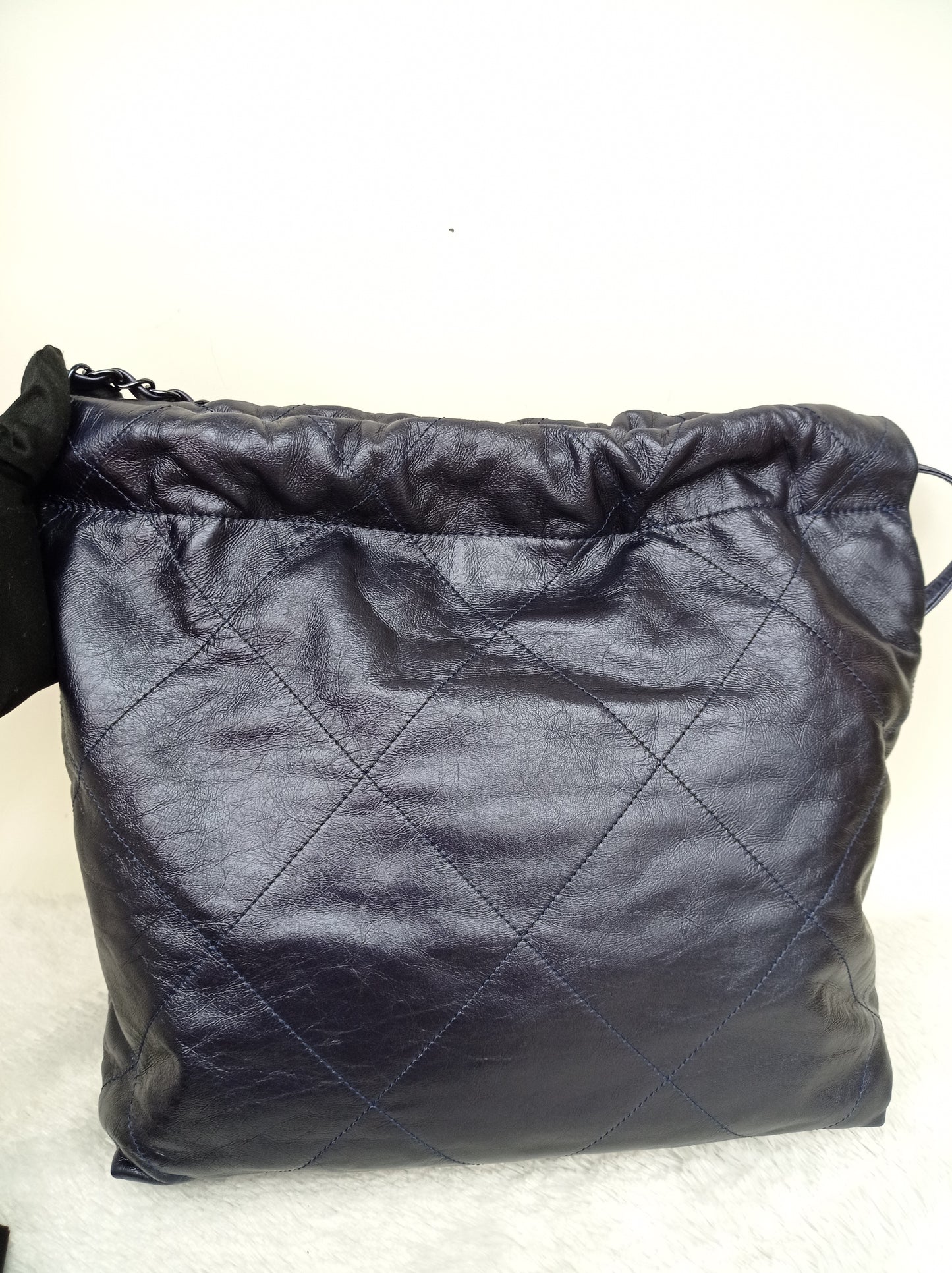Chanel C22 Small Calfskin Iridescent Blue Metallic (CHIP)