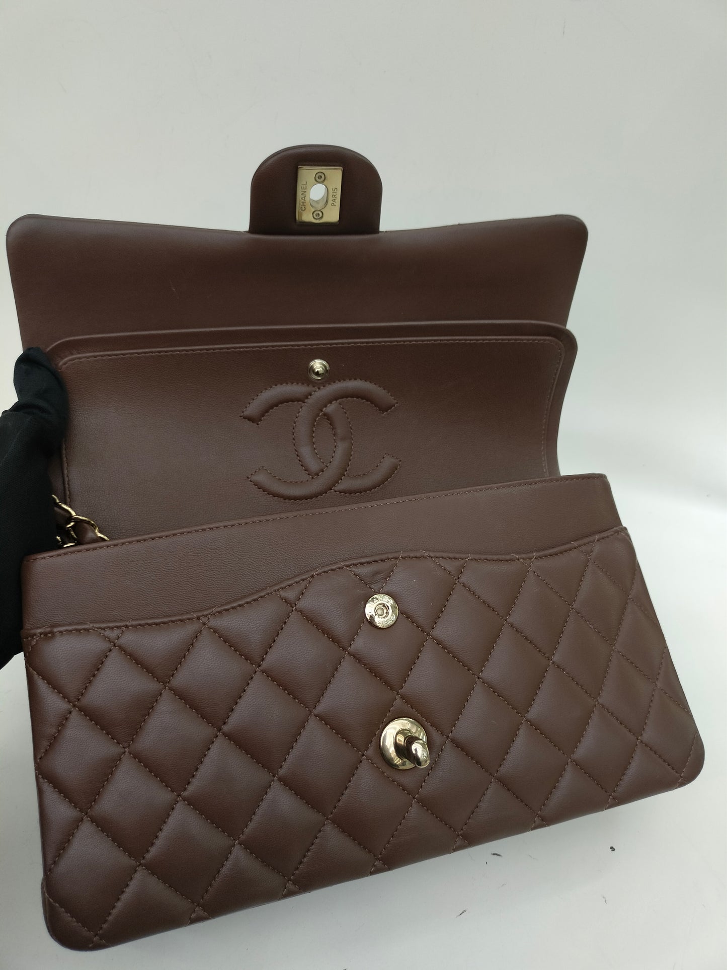 Chanel Medium Lamb Brown GHW DF (CHIP) 2023