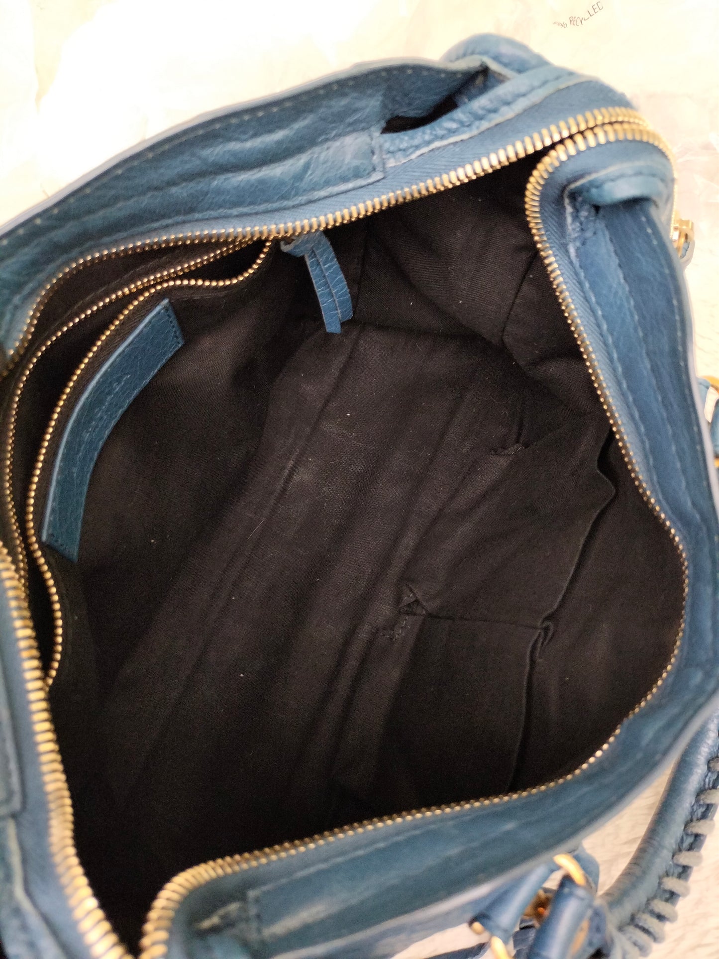 Balenciaga Small City Edge Blue GHW 2017