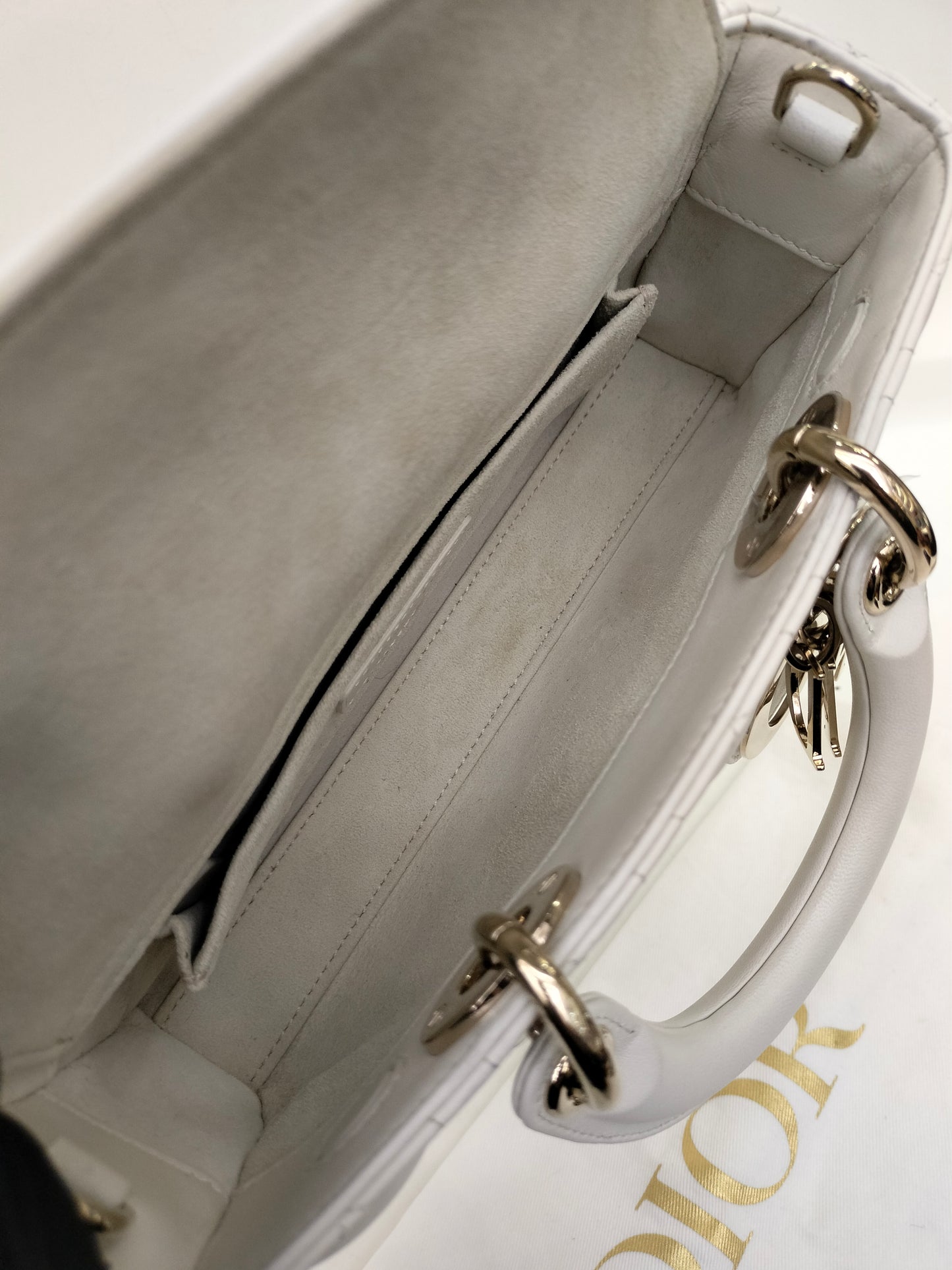 Dior D'Joy Small Lamb White GHW 2022