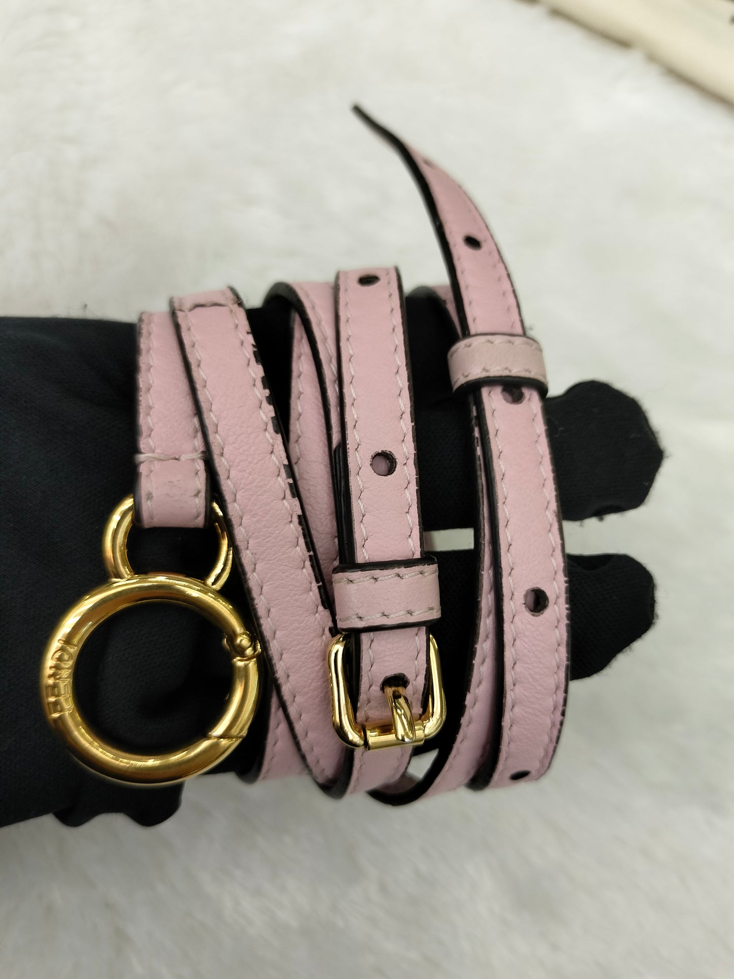 Fendi Peekaboo Mini Griss Pink Peony GHW