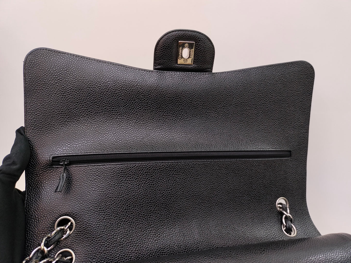 Chanel Maxi Caviar Black SHW DF #23