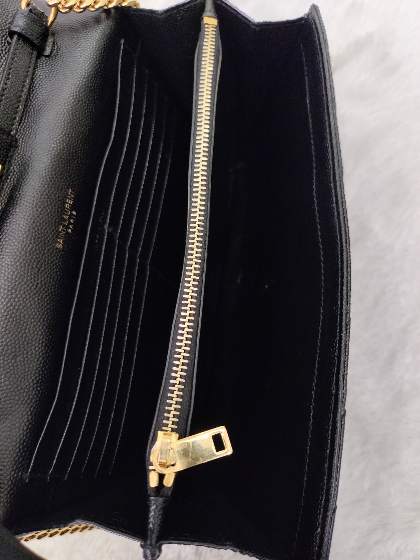 YsL WOC Chevron Grained Black GHW