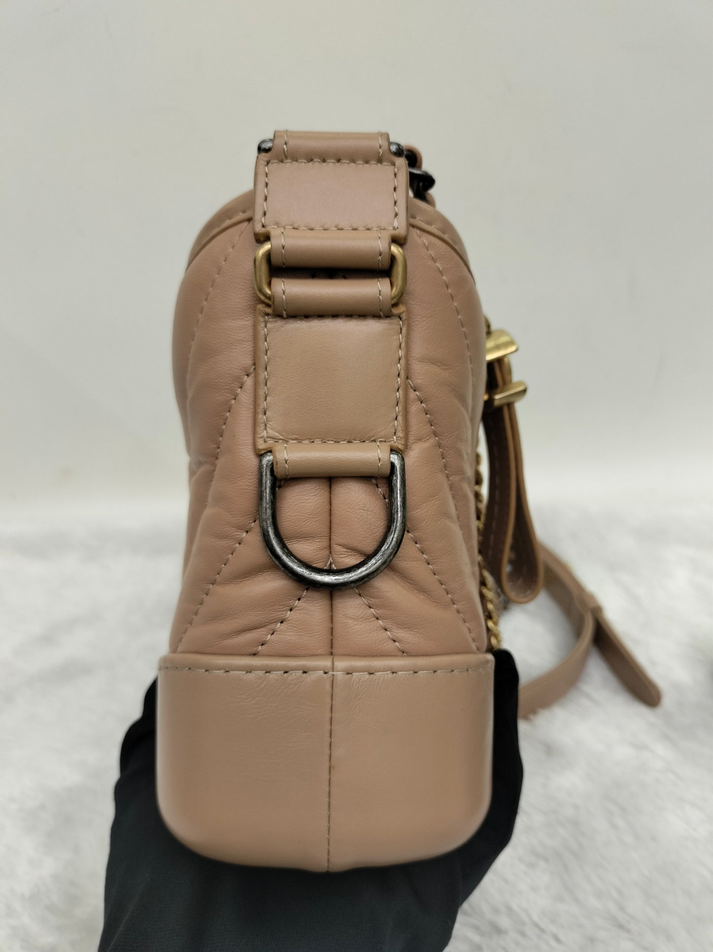 Chanel Gabrielle Small Chevron Beige GHW #29