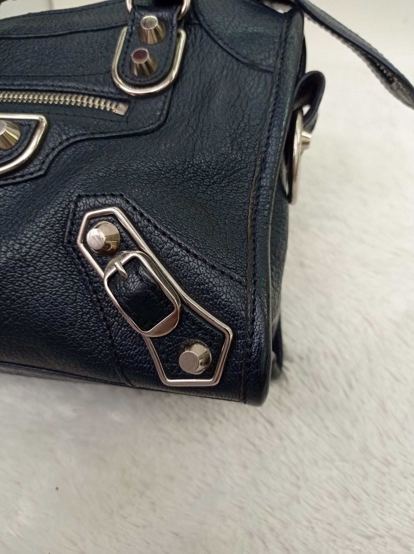 Balenciaga Mini City Edge Navy SHW