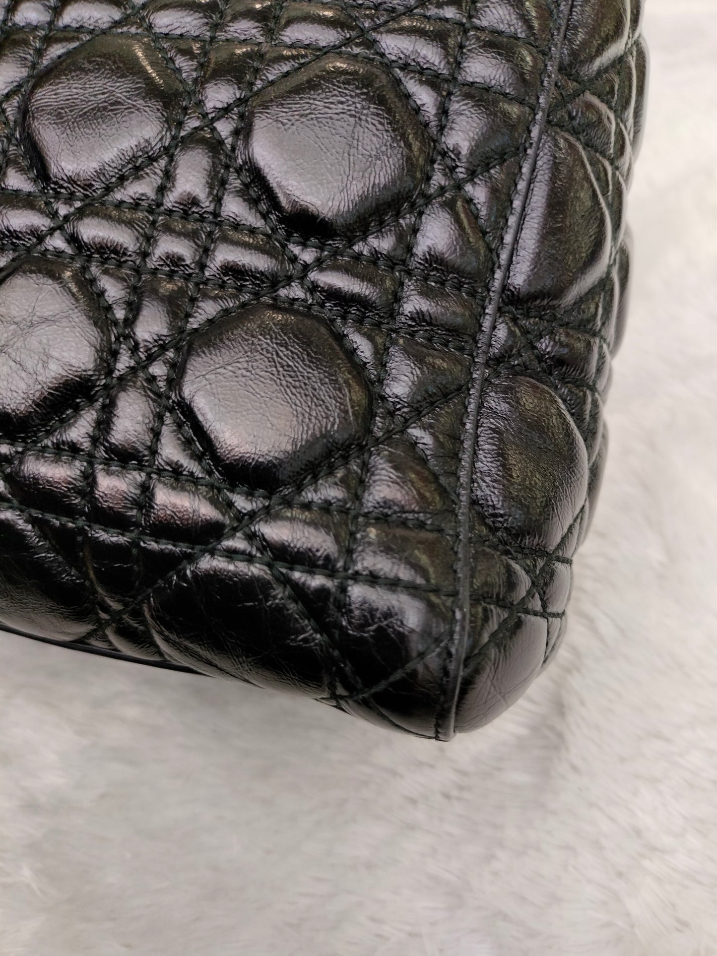 Lady Dior Medium Calfskin Cannage Black GHW 2018