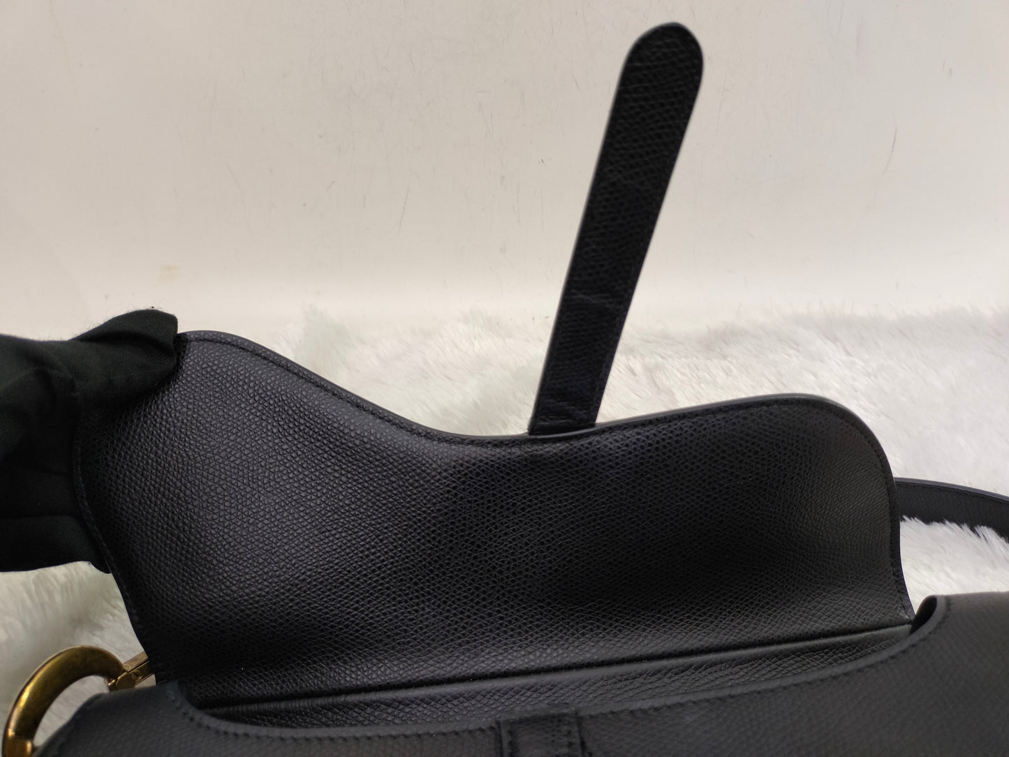 Dior Saddle Medium Grained Black GHW 2018