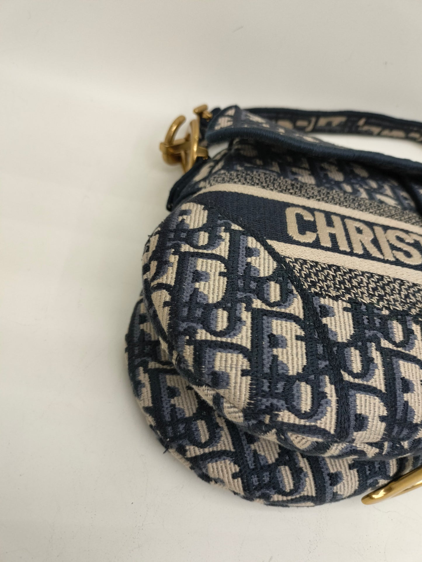 Dior Saddle Medium Oblique Navy GHW 2022