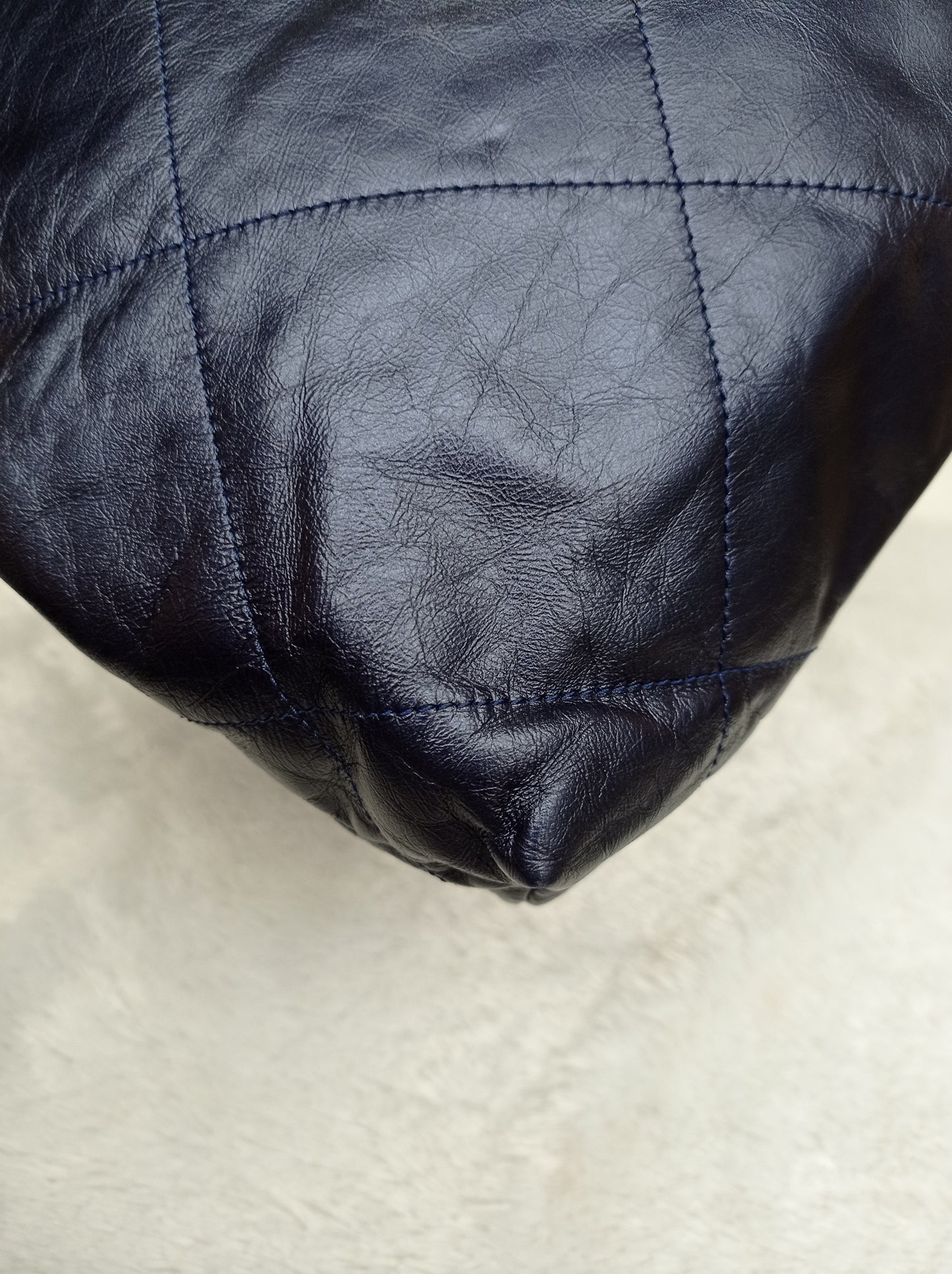 Chanel C22 Small Calfskin Iridescent Blue Metallic (CHIP)