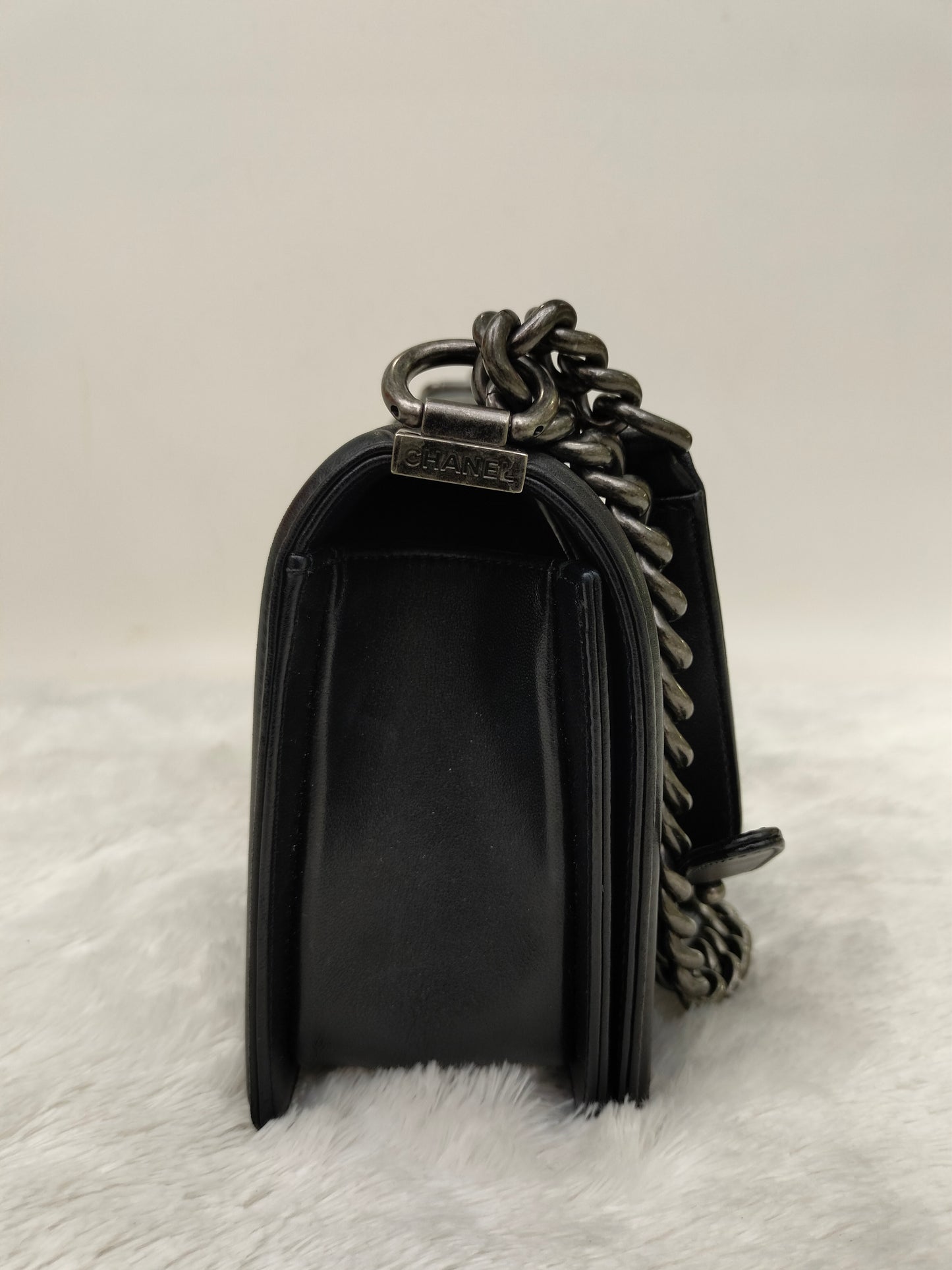 Chanel Boy 25 Lamb Black RHW #24