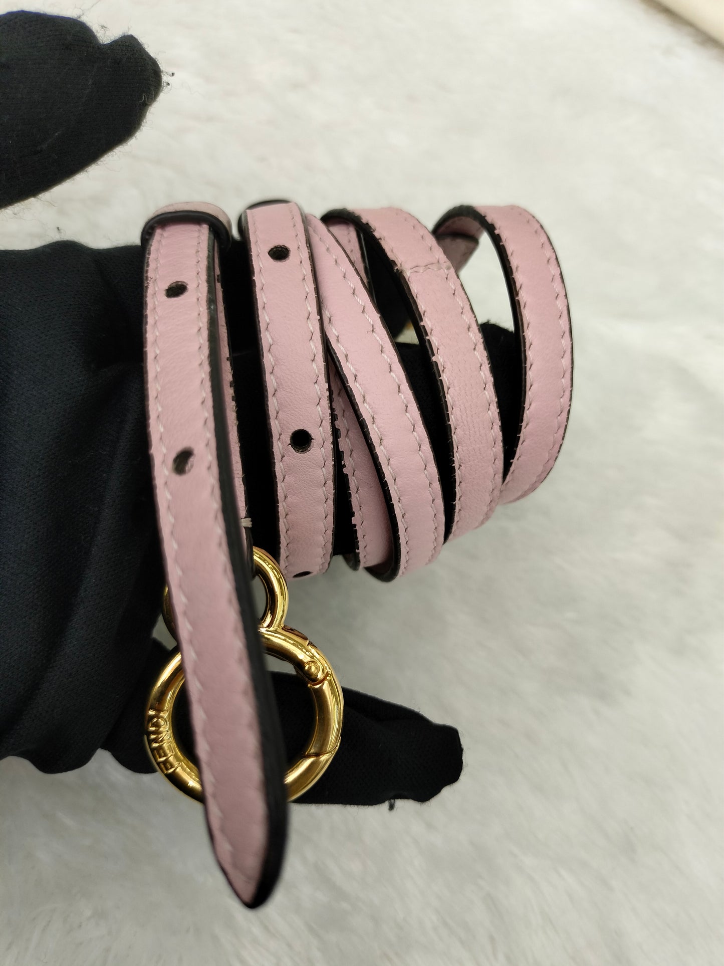 Fendi Peekaboo Mini Griss Pink Peony GHW