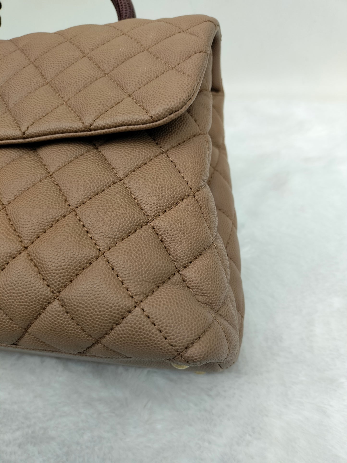 Chanel Coco Handle Large Caramel Handle Lizard GHW #24
