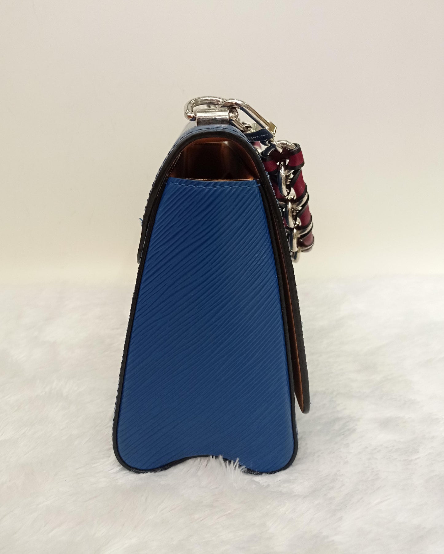LV Twist MM Epi Braided Bleu Roi Safran Black 2019