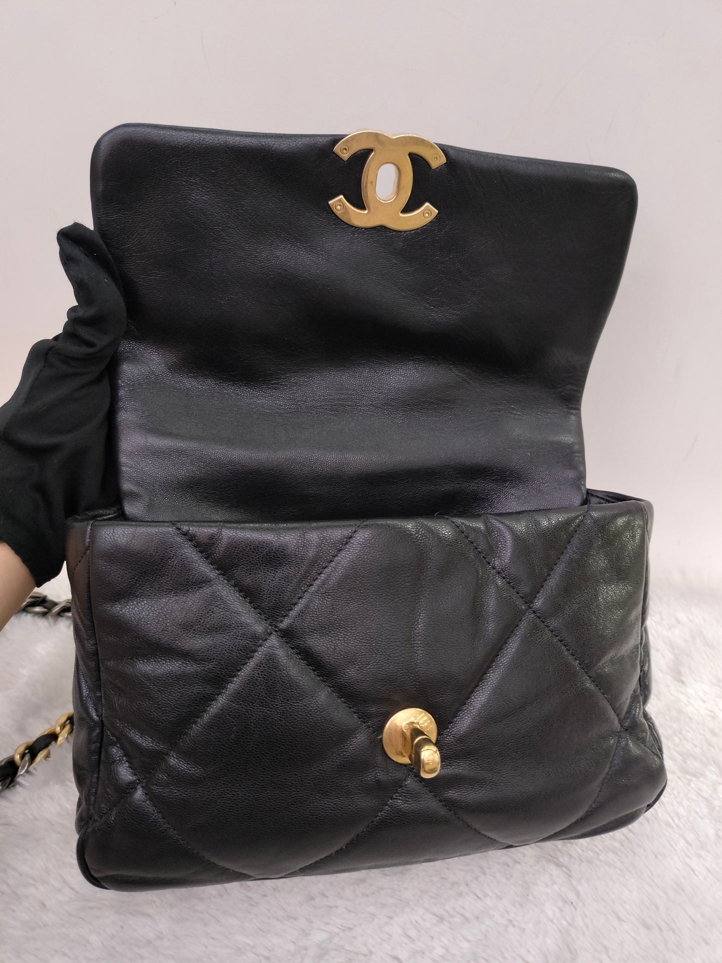 Chanel C19 Small Black GHW #30