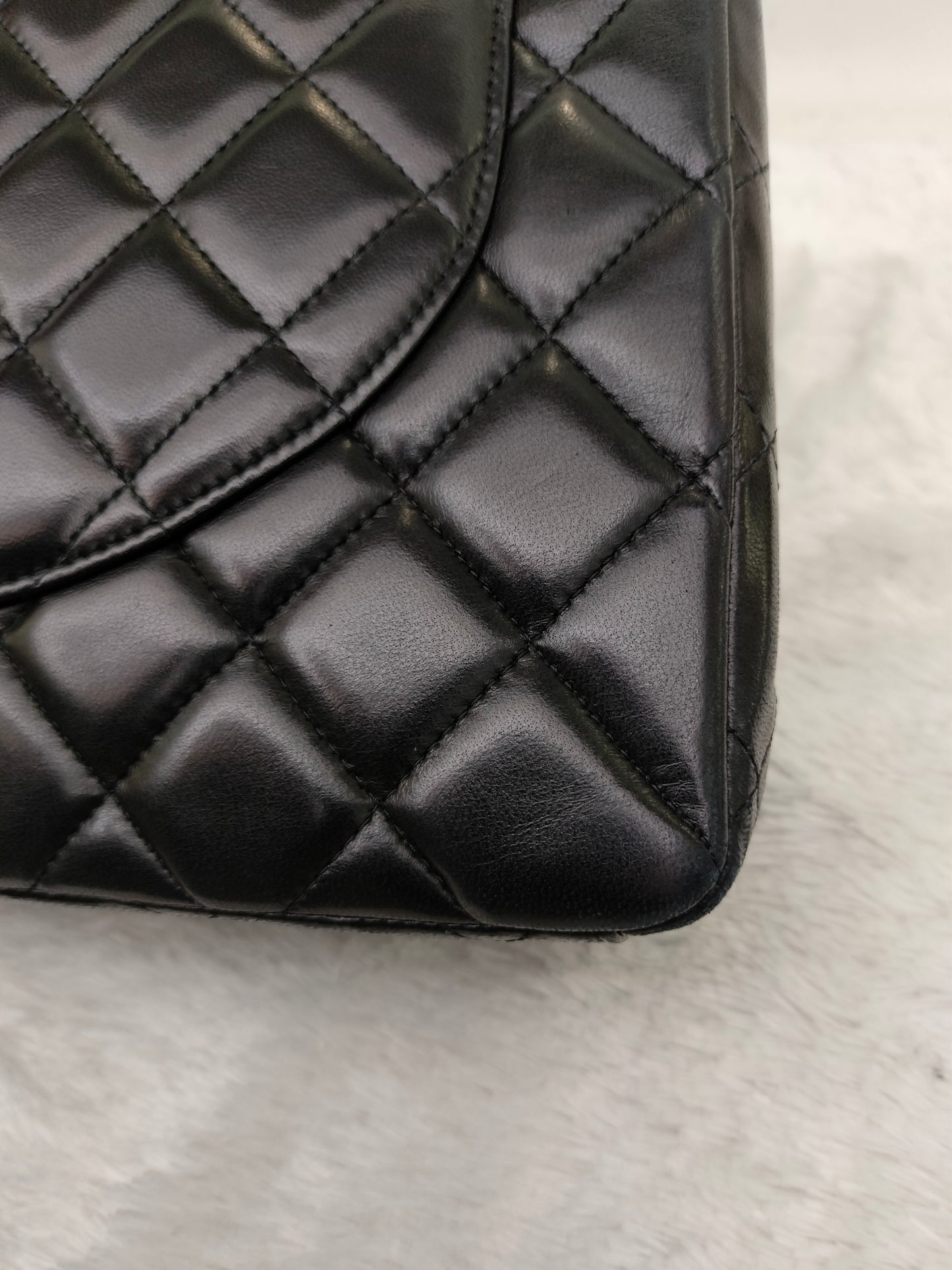 Chanel Maxi Lamb Black SHW SF #13