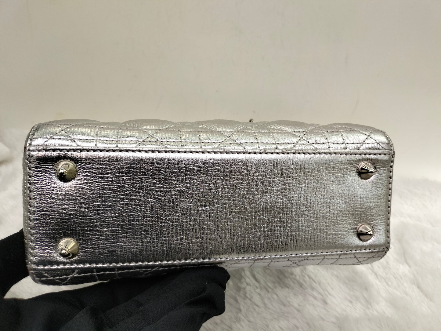 Lady Dior Small Metallic Silver SHW 2019