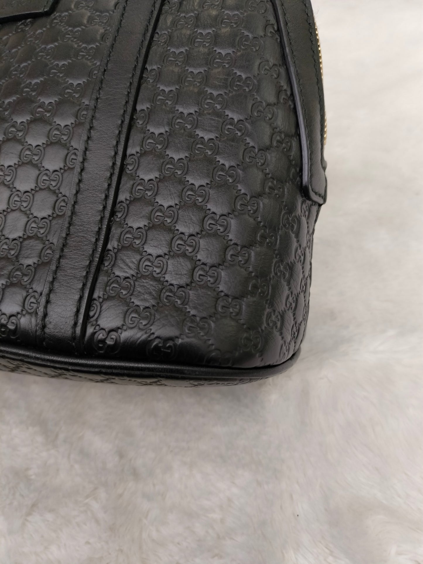 Gucci Micro Guccissima Dome Black GHW