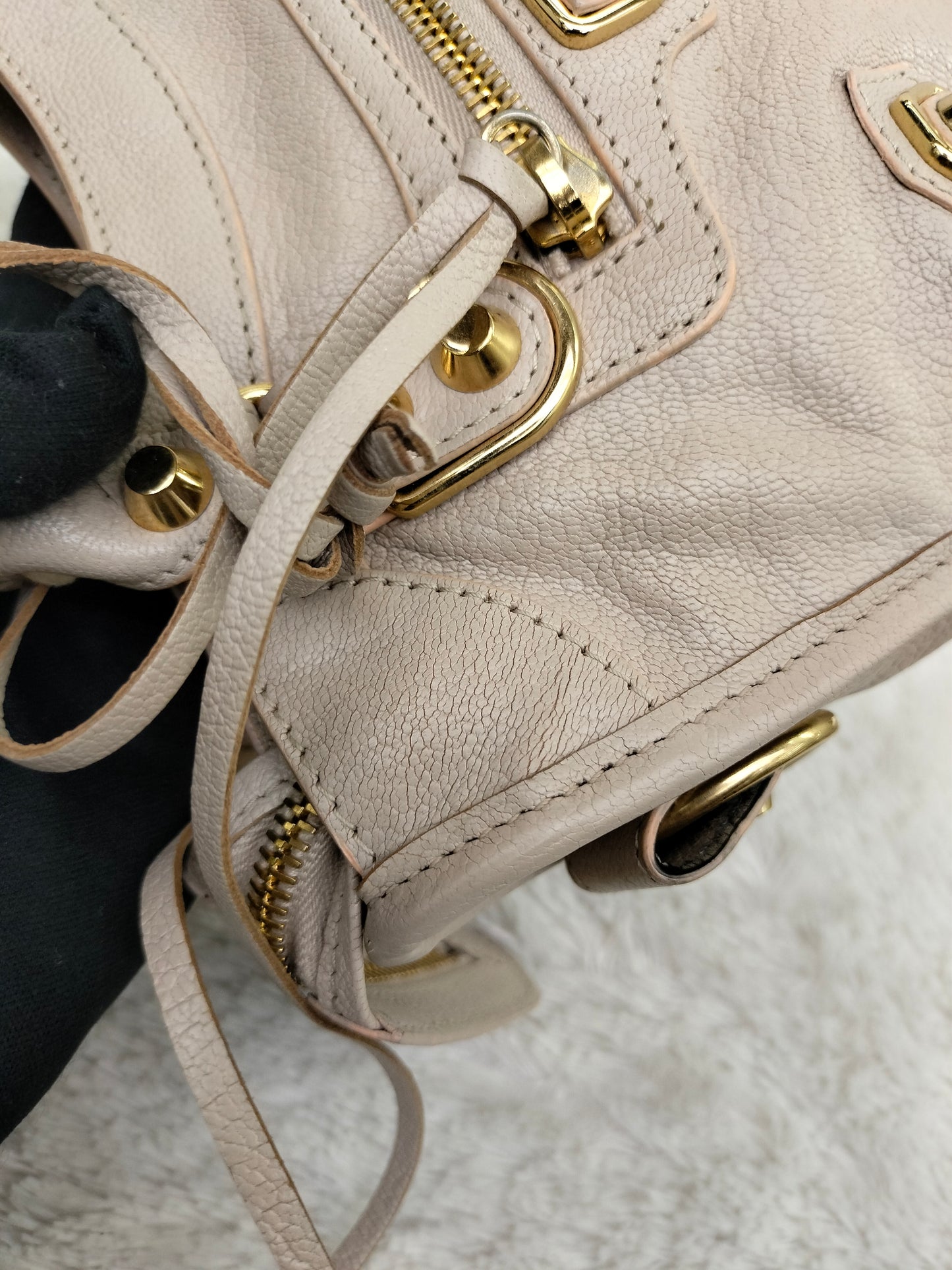 Balenciaga Mini City Edge Pink Beige GHW
