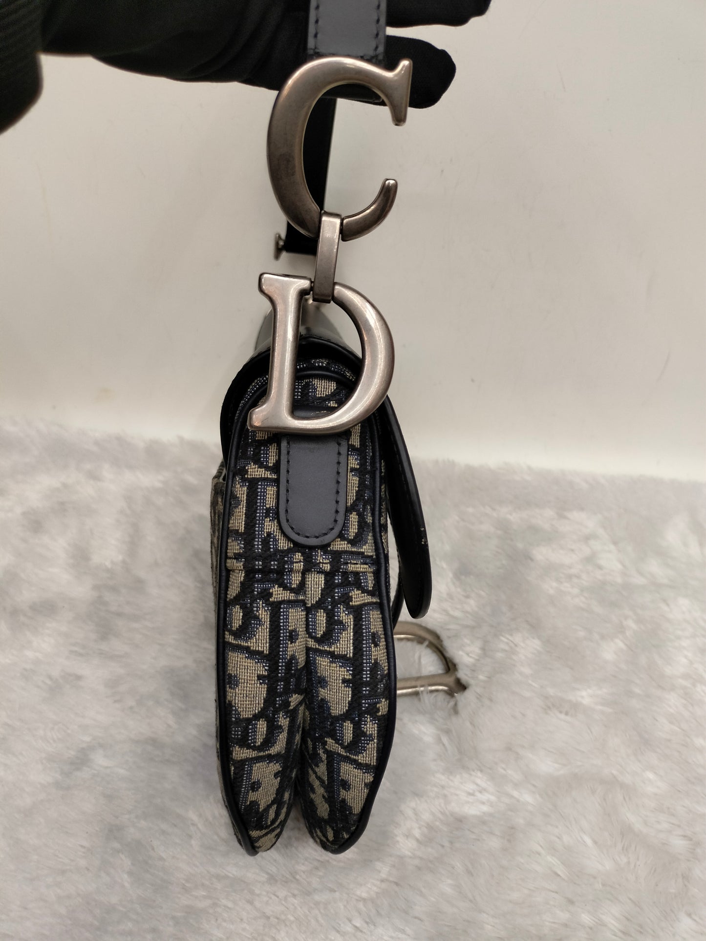 Dior Saddle Medium Jacquard Oblique Black SHW 2024