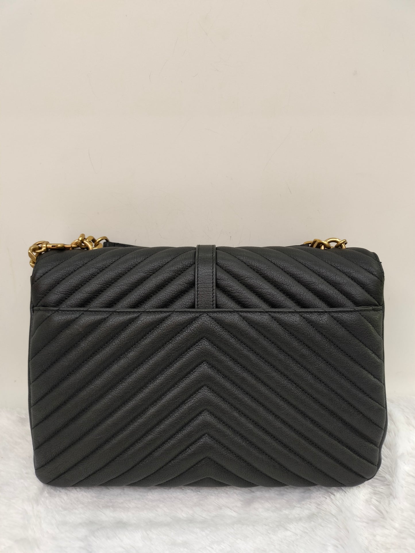 YsL College Large Chevron Black GHW 2020