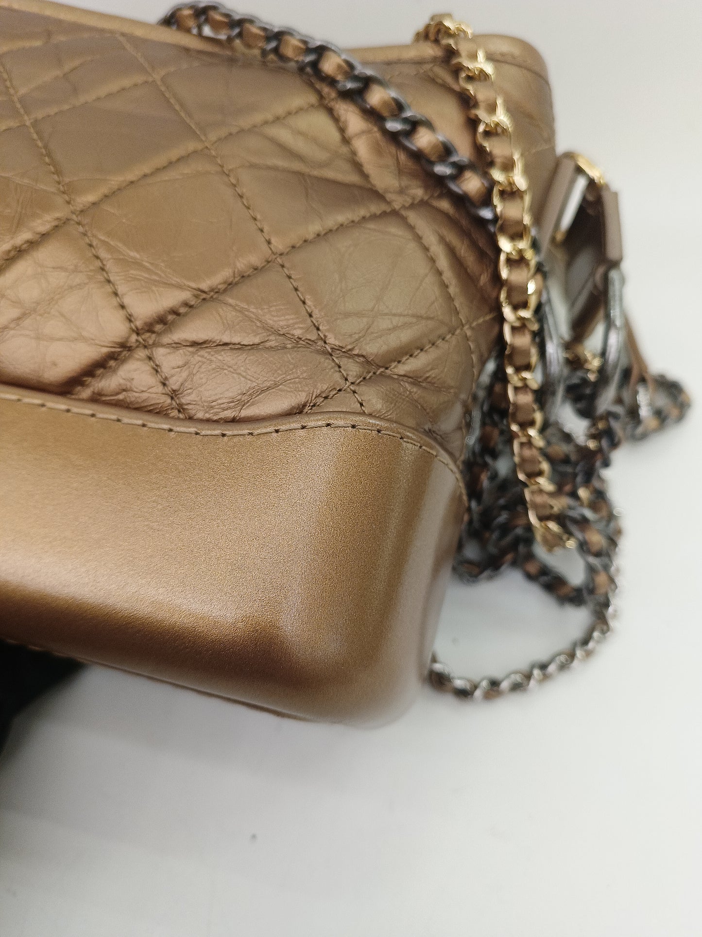 Chanel Gabrielle Small Calfskin Bronze #23