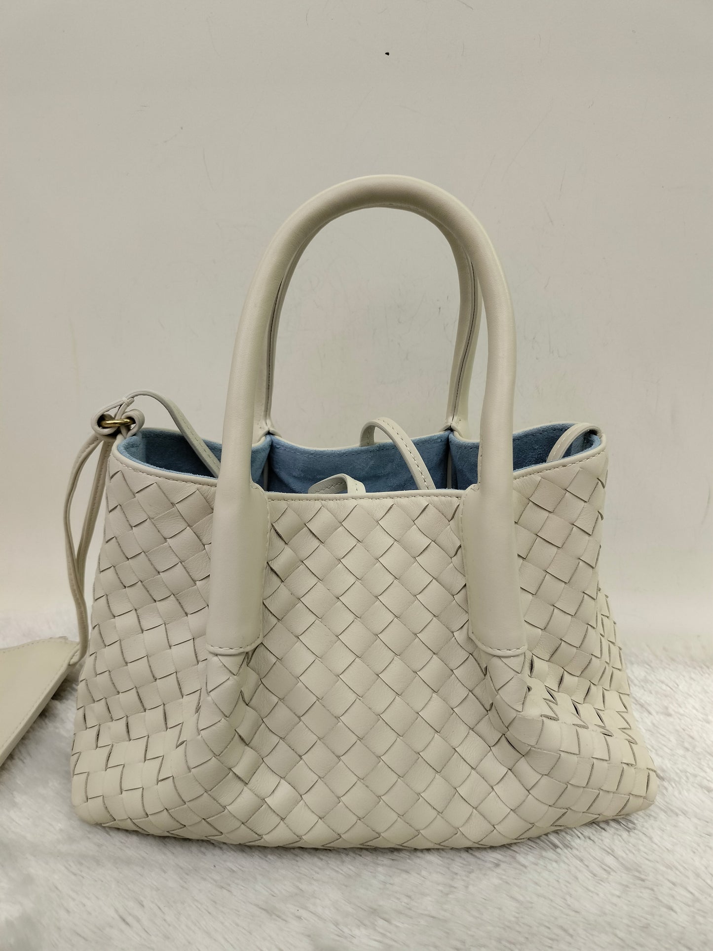 *NEW* Bottega Veneta Small Pinacoteca Tote Sea Salt Ice GHW