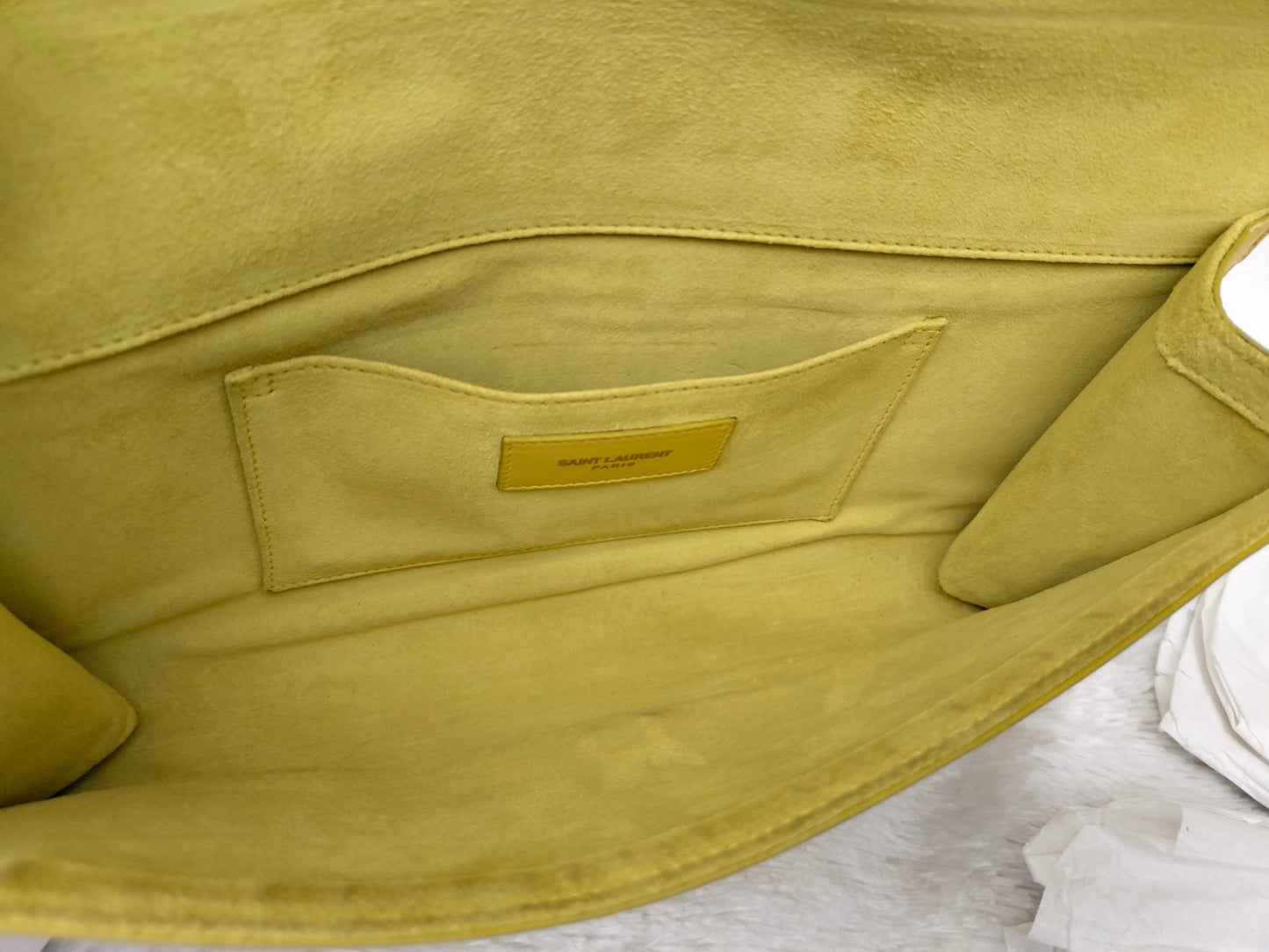 YsL Chyc Ligne Clutch Yellow GHW 2013