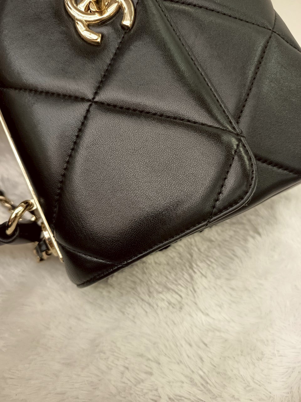 Chanel CC Trendy Small Lamb Black LGHW #28