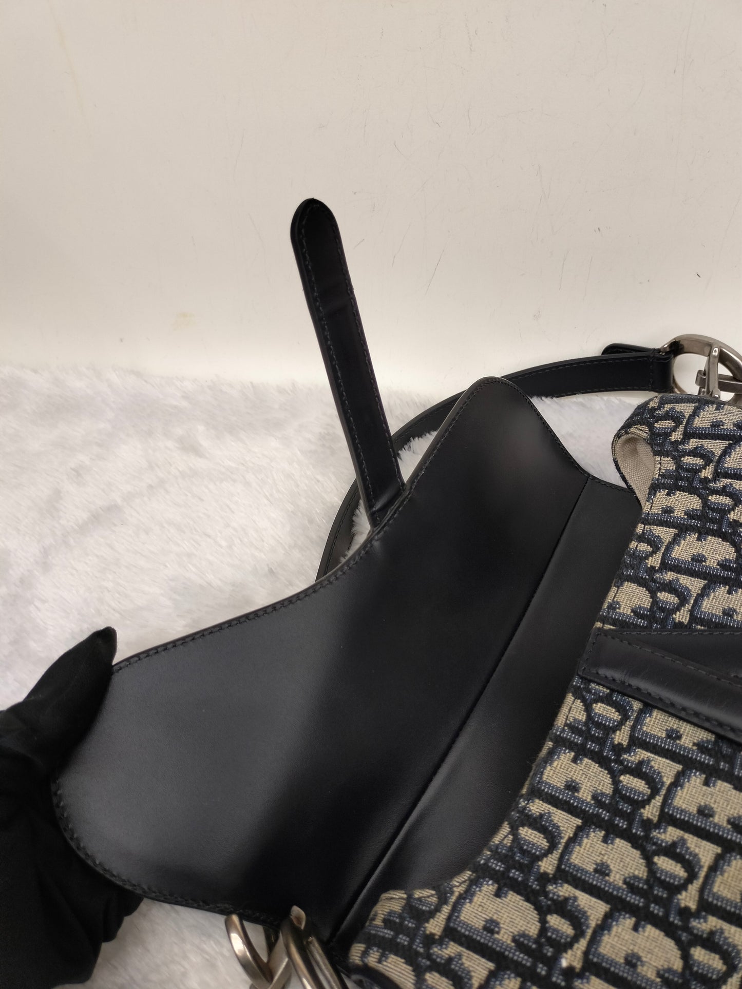 Dior Saddle Medium Jacquard Oblique Black SHW 2024