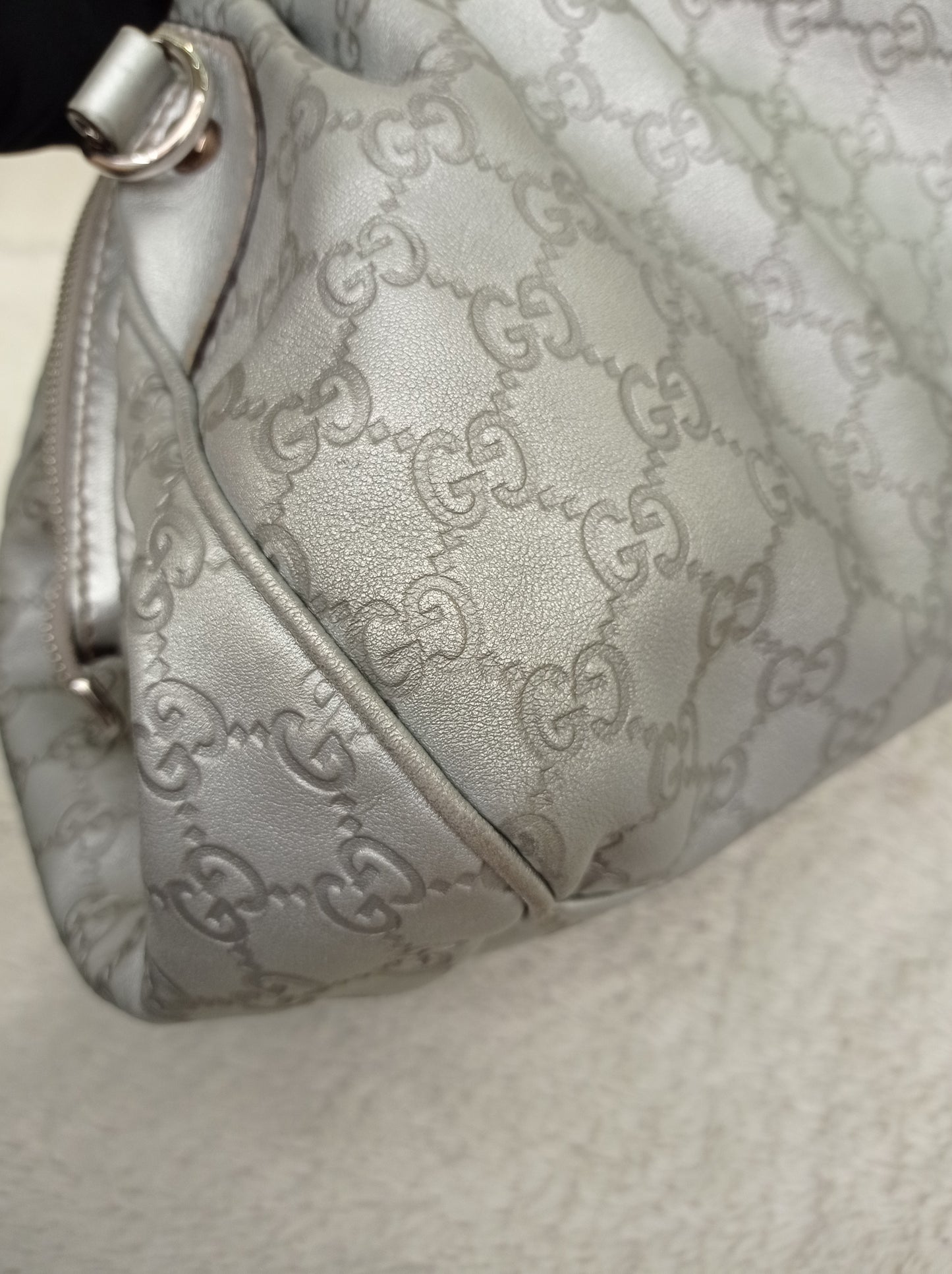 Gucci Boston Borsa Sukey Metallic Silver SHW
