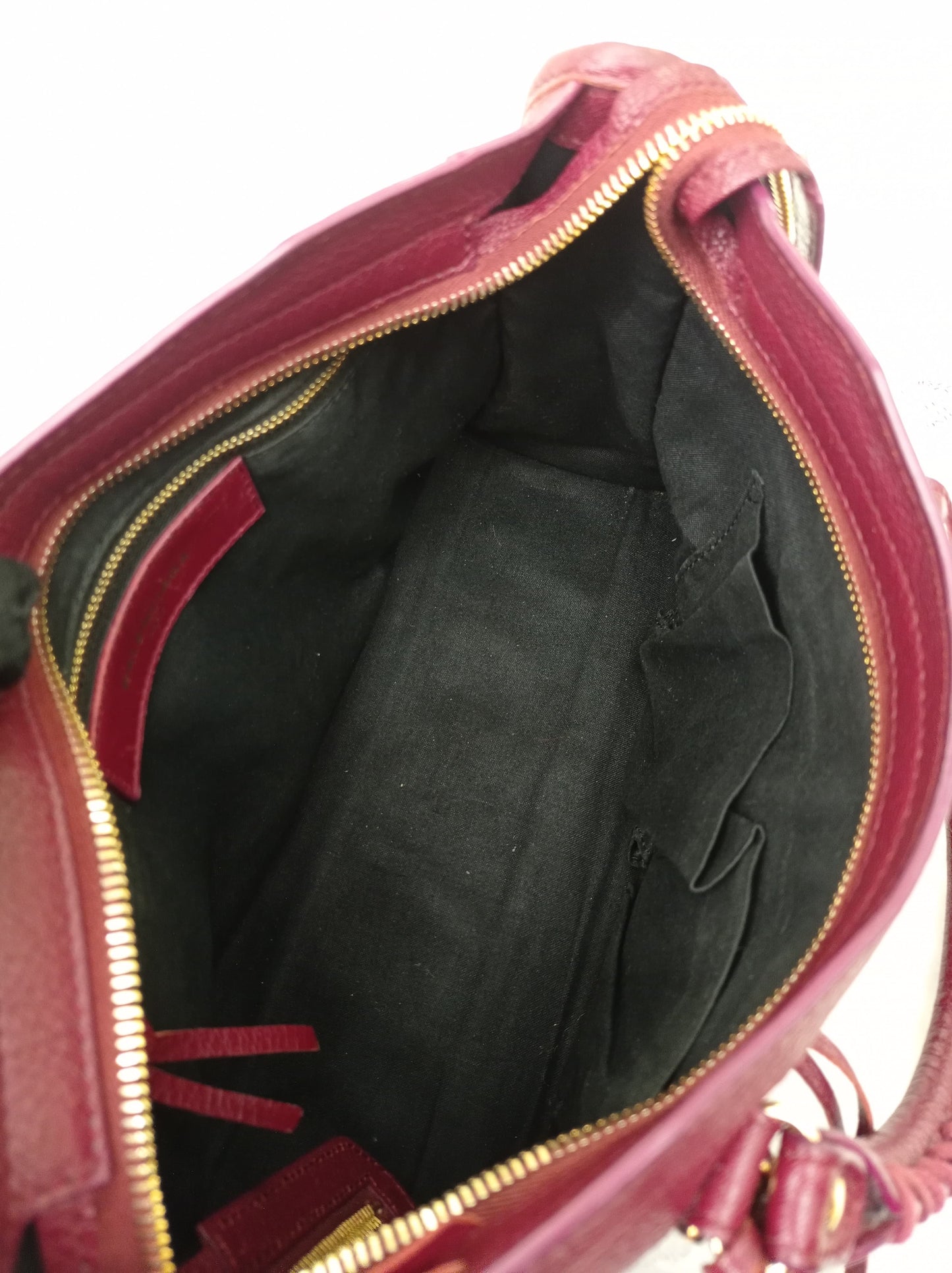 Balenciaga Small City Edge Burgundy GHW 2017