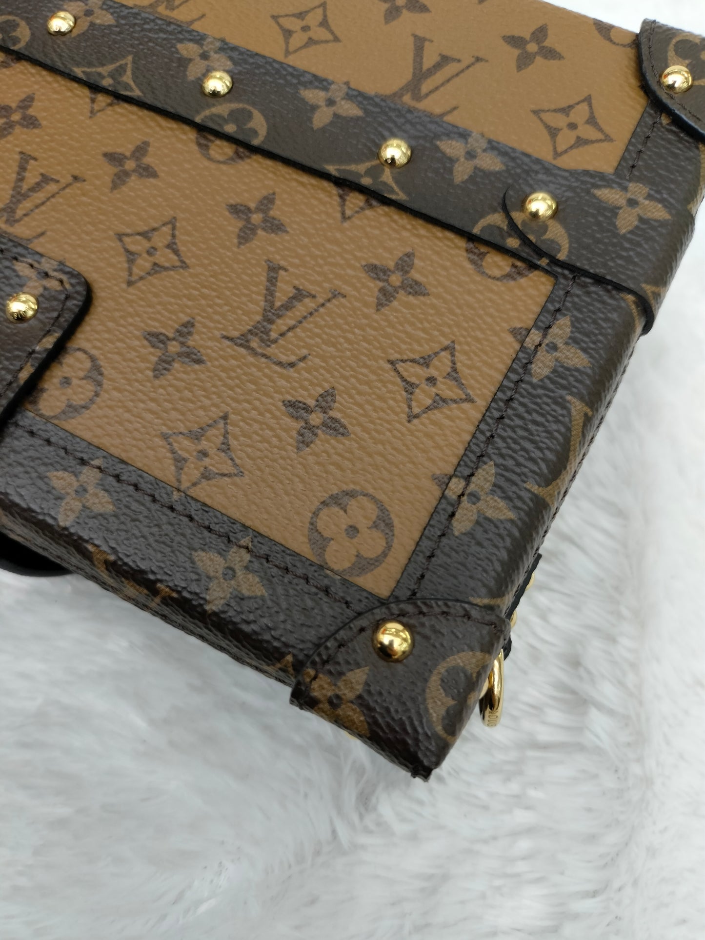 LV Petite Malle Trunk Monogram Reverse 2017