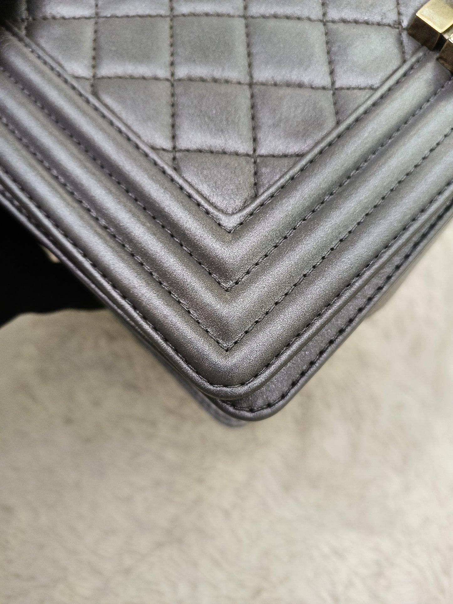 Chanel Boy 25 Calfskin Silver RGHW #19