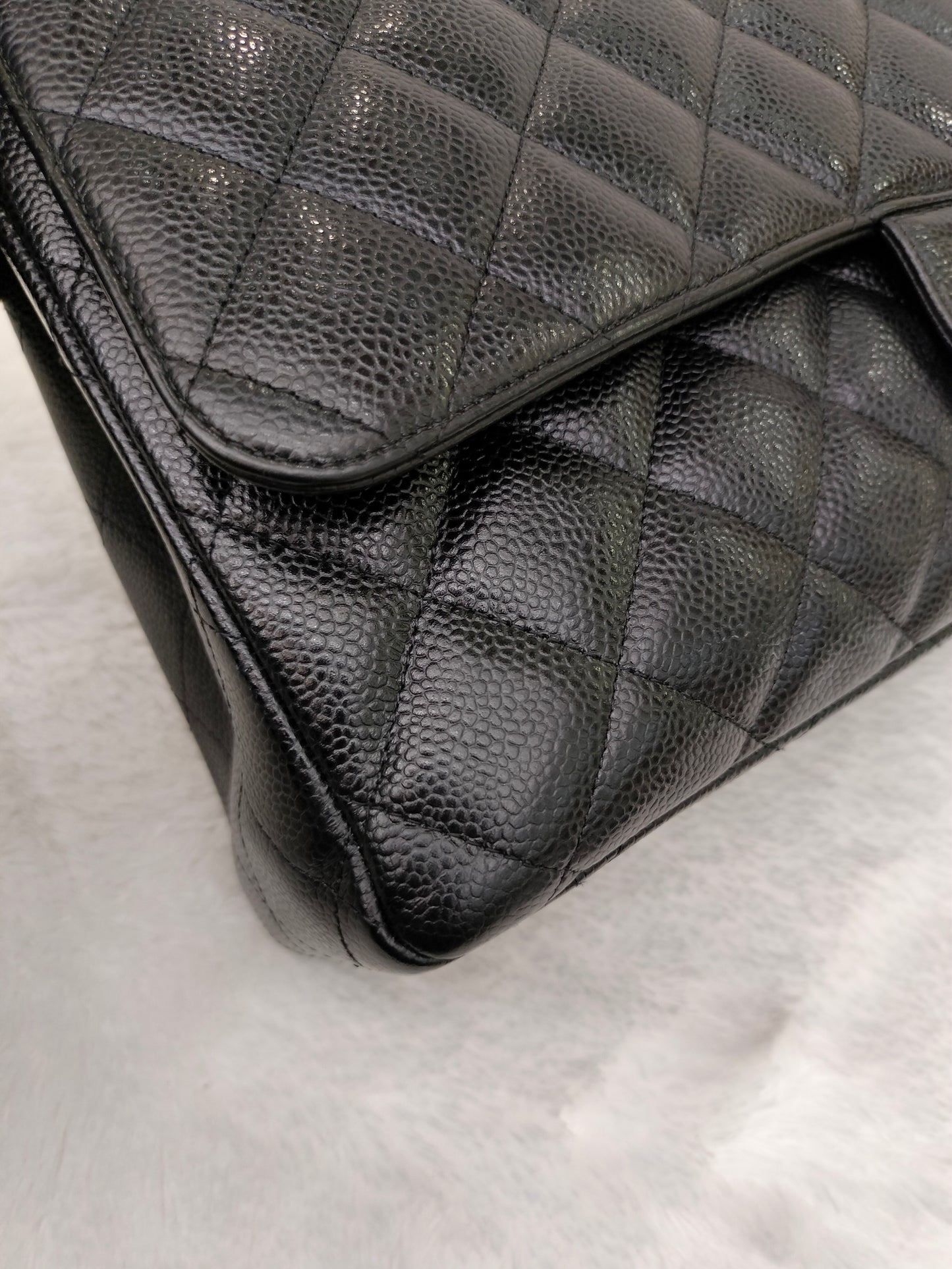 Chanel Maxi Caviar Black SHW DF #23