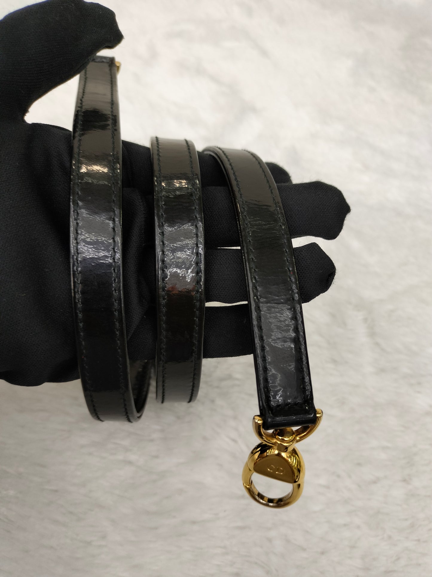 Lady Dior Large Patent Black GHW 2015